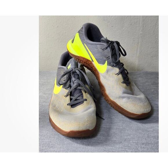 Nike Metcon 3 Dark Gray Volt Shoes Mens 13 Sneaker Athletic Running 852928-004 - Picture 1 of 10